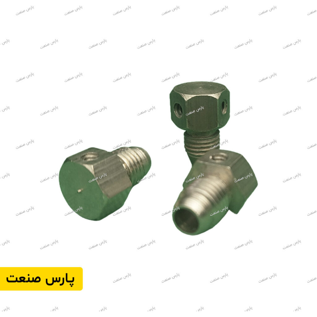 انتهای خط مه پاش فشار قوی - دو خروجی - 45 درجه - روپیچ رزوه