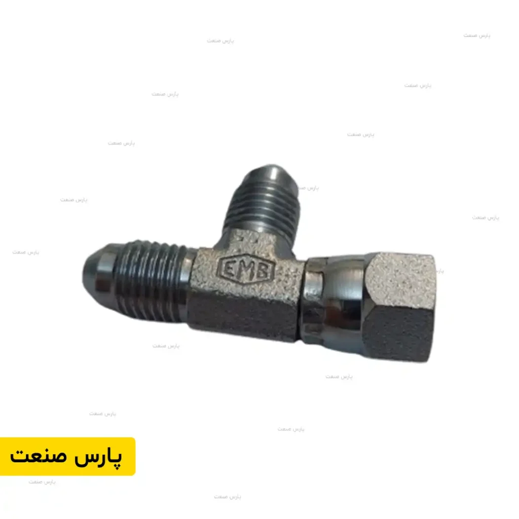 سه راه یک سر مهره ماسوره دار مه پاش فشار قوی (6 پرچی)