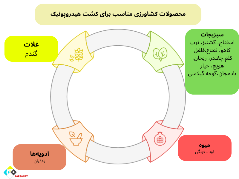 گیاهان مناسب برای کشت هیدروپونیک