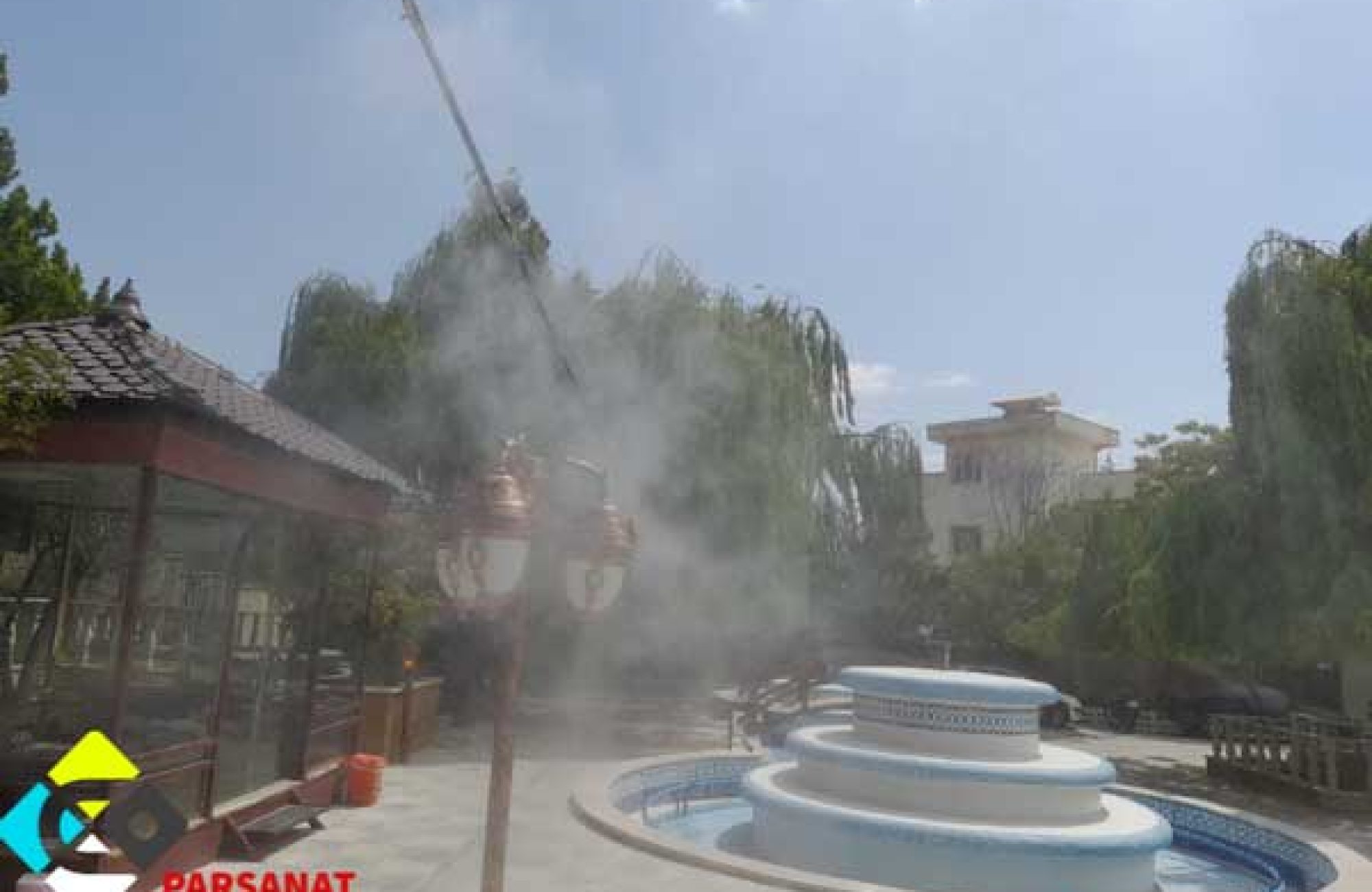 مه پاش در فضای باز